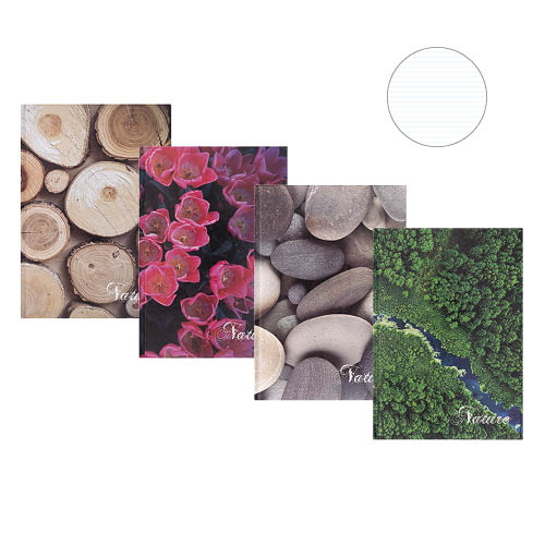 Beíró A/5 96 lap OFFICE PRODUCTS MIX NATURE vonalas