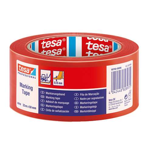 Ipari jelzőszalag 50mmx33m 60760 Tesa piros