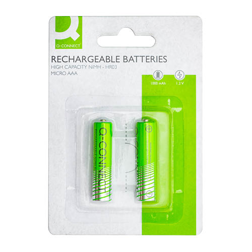 Akku újratölthető Q-CONNECT KF15164 NiMH AAA 2db-os csomag