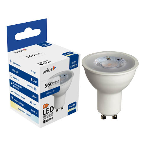 Izzó Spot AVIDE GU10 7W CW 6400K