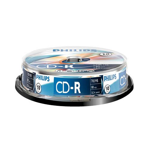 CD-R Philips írható 52x hengeres (10 db)