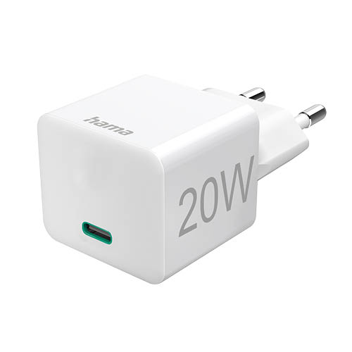 H&#225;l&#243;zati t&#246;ltő mini HAMA 20W USB TYPE-C PD/QC