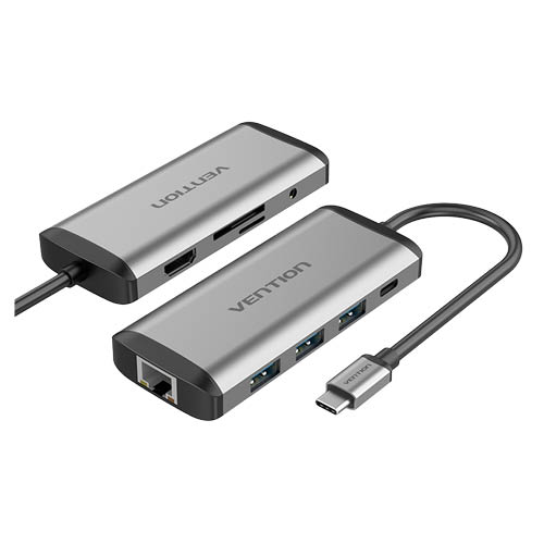 Dokkoló VENTION USB-C - HDMI/USB3.0*3TF