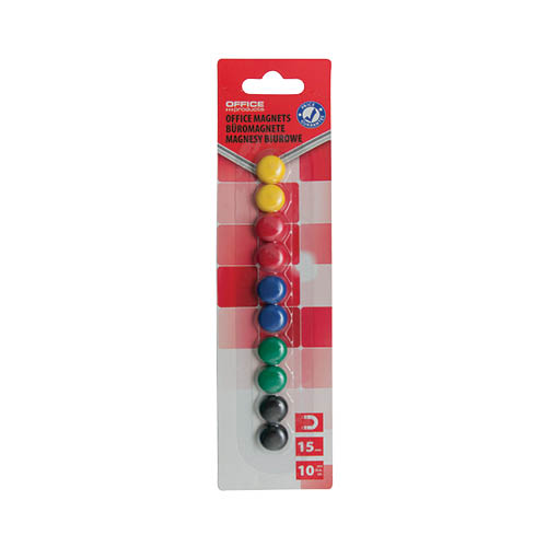M&#225;gnes 15mm kerek OFFICE PRODUCTS 10db-os
