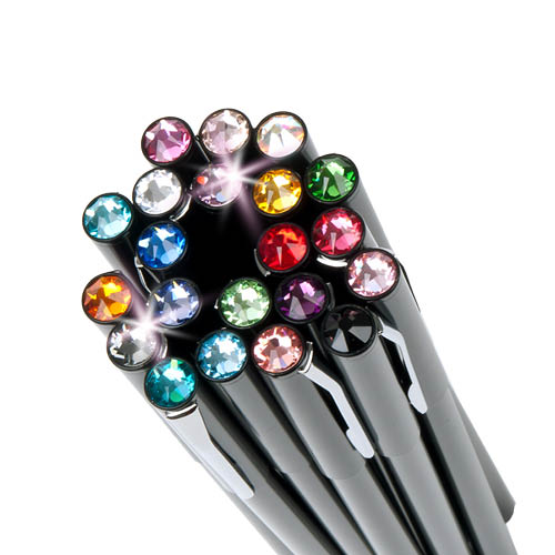 Golyósirón fekete 13,5cm "MADE WITH SWAROVSKI ELEMENTS" mágneses black diamond arany