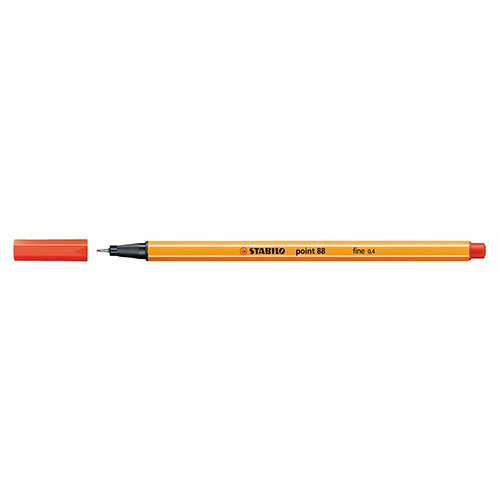 Tűfilc STABILO point 88 0,4mm &#225;ttetsző piros