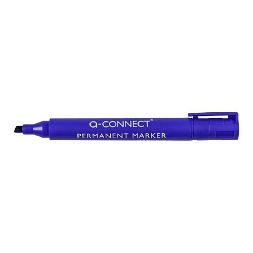 Marker permanent Q-CONNECT chisel tip blue blue