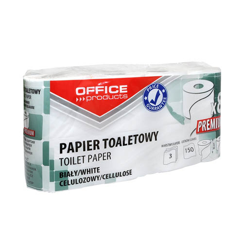 Toalettpapír OFFICE PRODUCTS  8 tekercses 3 rétegű fehér