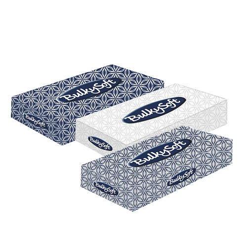 Kozmetikai kendő BULKYSOFT classic 100 lapos 2 rétegű hófehér