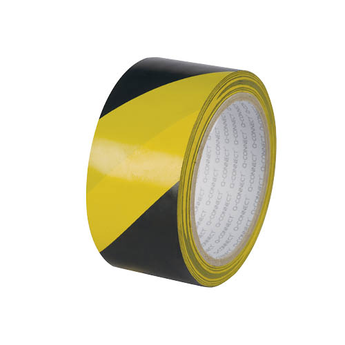 Jelzőszalag ipari 48mmx20m fekete-sárga Q-CONNECT KF04383