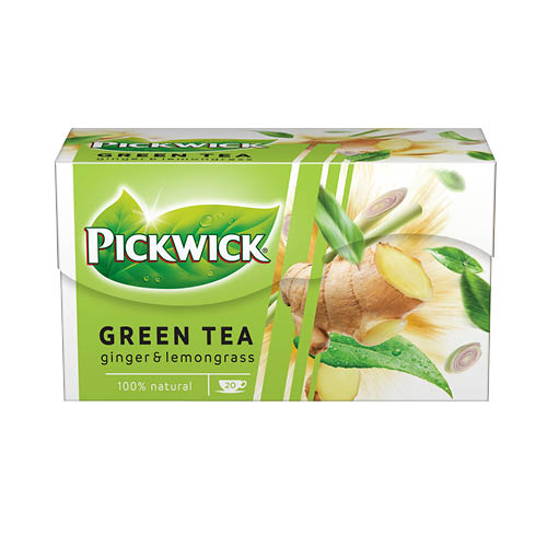 Tea Pickwick zöldtea gyömbér és indiai citromfű 20x1,5g