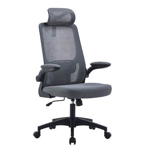 Forgószék irodai fejtámlás MULBERRY karfával hálós fekete