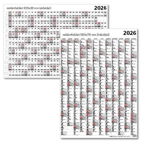 Tervezőnaptár éves Terminus kétoldalas T100