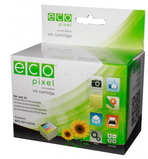ECOPIXEL tintapatron For Use HP OfficeJet 4500 CC656AE No.901XL színes 15ml