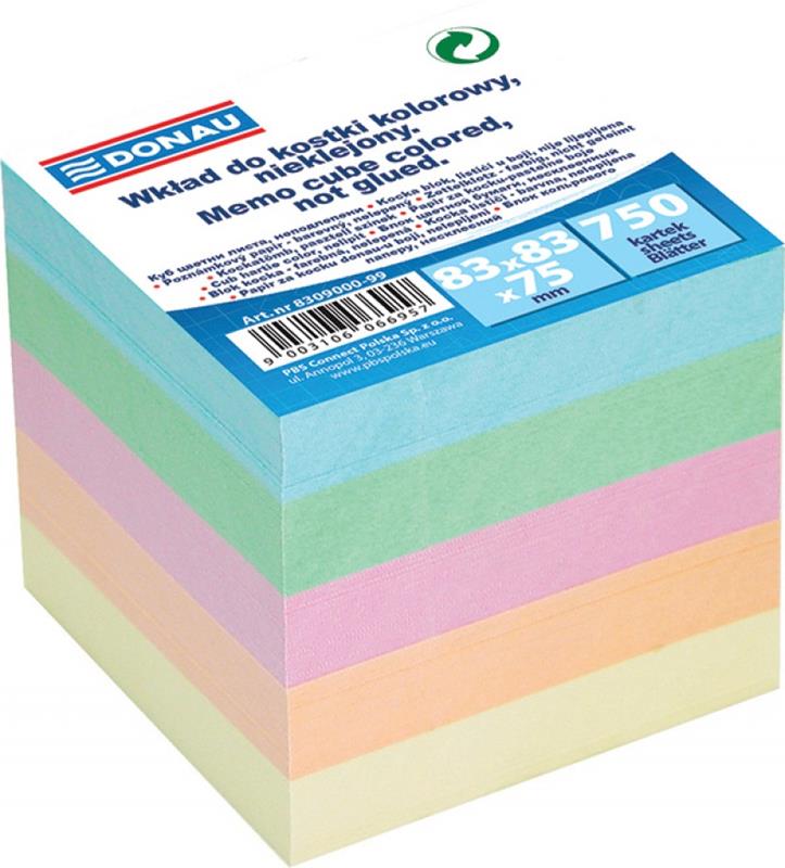 Kockatömb DONAU 83 x 83 x 75mm pasztell színek