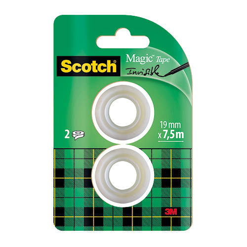 Ragasztószalag 19mmx7,5m SCOTCH® Magic™ 8 -1975R2 írható utántöltő