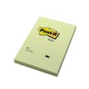 Post-it® 662 102 × 152 mm, 100 lap, négyzethálós, kanári sárga, 6-os celofán gyűjtővel