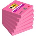 Post-it® Super Sticky jegyzettömb 76×76mm 90lap 654-6SS ciklámen