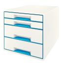 Irattartó 4 fiókos WOW Desk Cube Leitz kék
