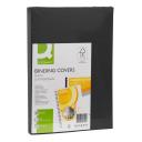 Spirálborító hátlap Q-CONNECT 250 g matt bőrmintás fekete