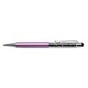 Golyósirón felül Swarovski® kristályokkal töltve világoslila tolltest 14 cm Touch fekete