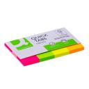 Öntapadós oldaljelölő papír 20x50mm 4x50lap papír Q-CONNECT KF01226 neon