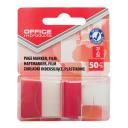 Öntapadós oldaljelölő PP 25x43mm 50címke OFFICE PRODUCTS piros