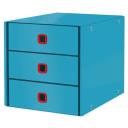 Irattartó 3 fiókos LEITZ COSY CLICK&STORE nyugodt kék